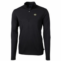 NFL Green Bay Packers Cutter & Buck Big & Tall Virtue Eco Pique Quarter-Zip Pullover Jacket