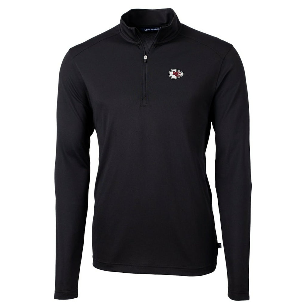 NFL Kansas City Chiefs Cutter & Buck Big & Tall Virtue Eco Pique Quarter-Zip Pullover Jacket