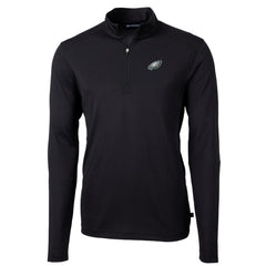 NFL Philadelphia Eagles Cutter & Buck Big & Tall Virtue Eco Pique Quarter-Zip Pullover Jacket