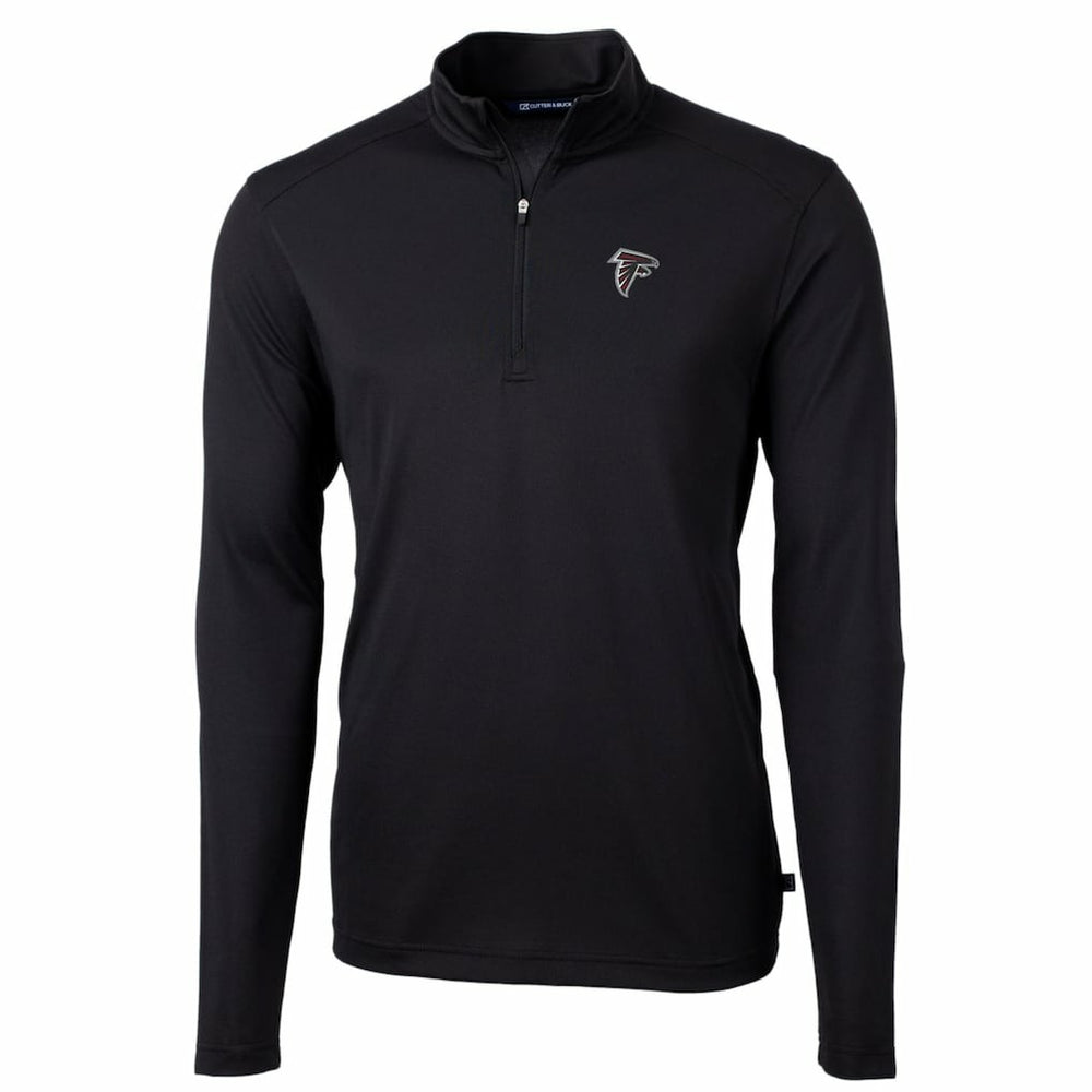 NFL Atlanta Falcons Cutter & Buck Big & Tall Virtue Eco Pique Quarter-Zip Pullover Jacket