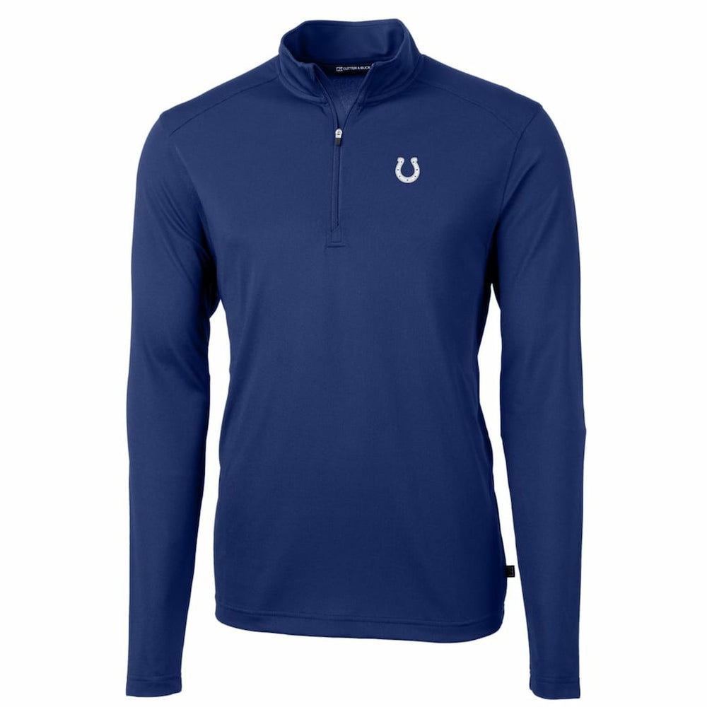 NFL Indianapolis Colts Cutter & Buck Big & Tall Virtue Eco Pique Quarter-Zip Pullover Jacket