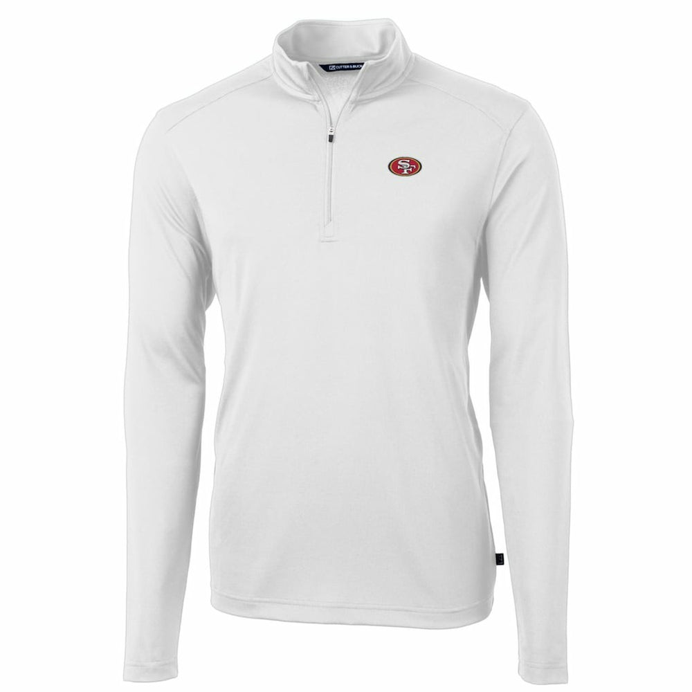 NFL San Francisco 49ers Cutter & Buck Big & Tall Virtue Eco Pique Quarter-Zip Pullover Jacket