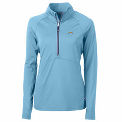 NFL Los Angeles Chargers Cutter & Buck Women's Adapt Eco Knit Stretch Recycled Half-Zip Pullover Top