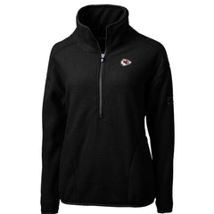 NFL Kansas City Chiefs Cutter & Buck Women's Cascade Eco Sherpa Fleece Half-Zip Pullover Jacket