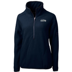 NFL Seattle Seahawks Cutter & Buck Women's Cascade Eco Sherpa Fleece Half-Zip Pullover Jacket