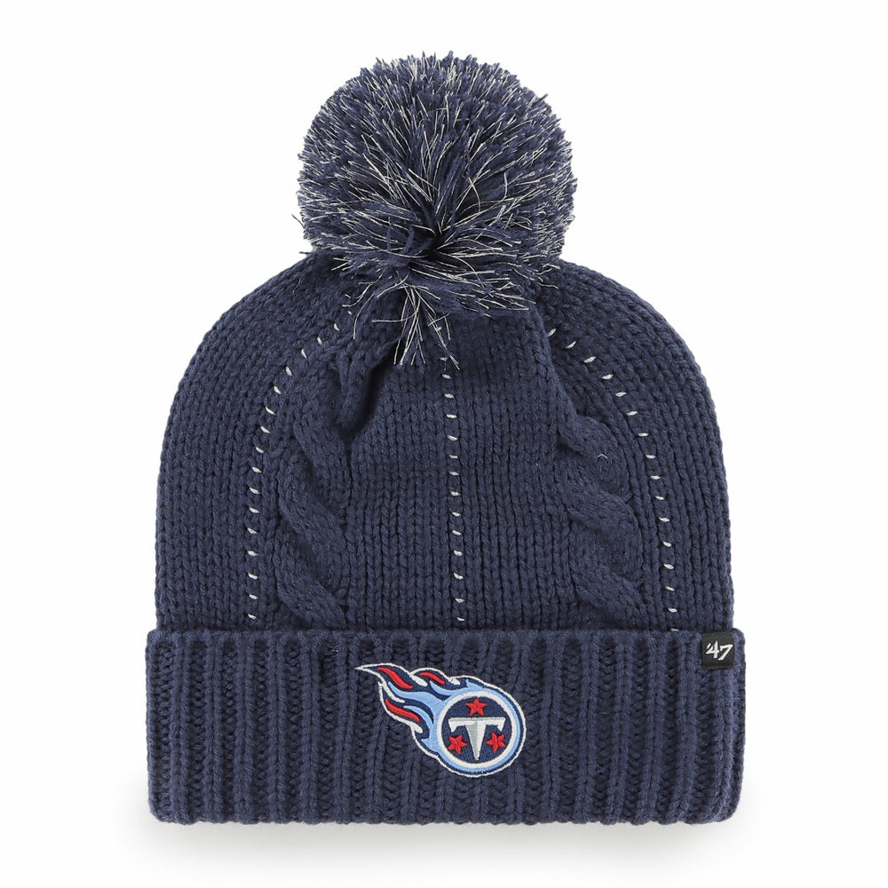 NFL Tennessee Titans '47 Women's Bauble Cuffed Knit Hat with Pom