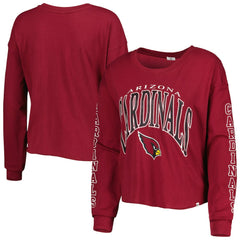 NFL Arizona Cardinals '47 Women's Skyler Parkway Cropped Long Sleeve T-Shirt
