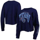 NFL Tennessee Titans '47 Women's Skyler Parkway Cropped Long Sleeve T-Shirt
