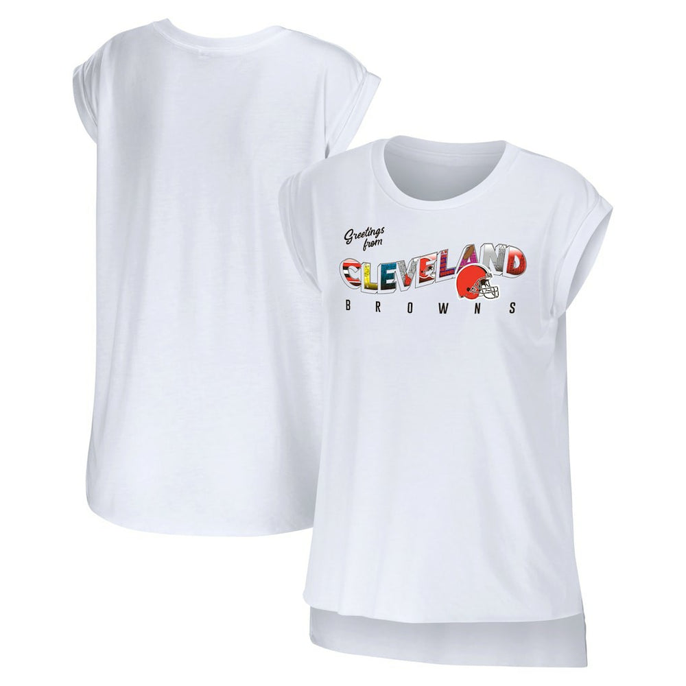 NFL Cleveland Browns WEAR by Erin Andrews Women's Greetings From Muscle T-Shirt