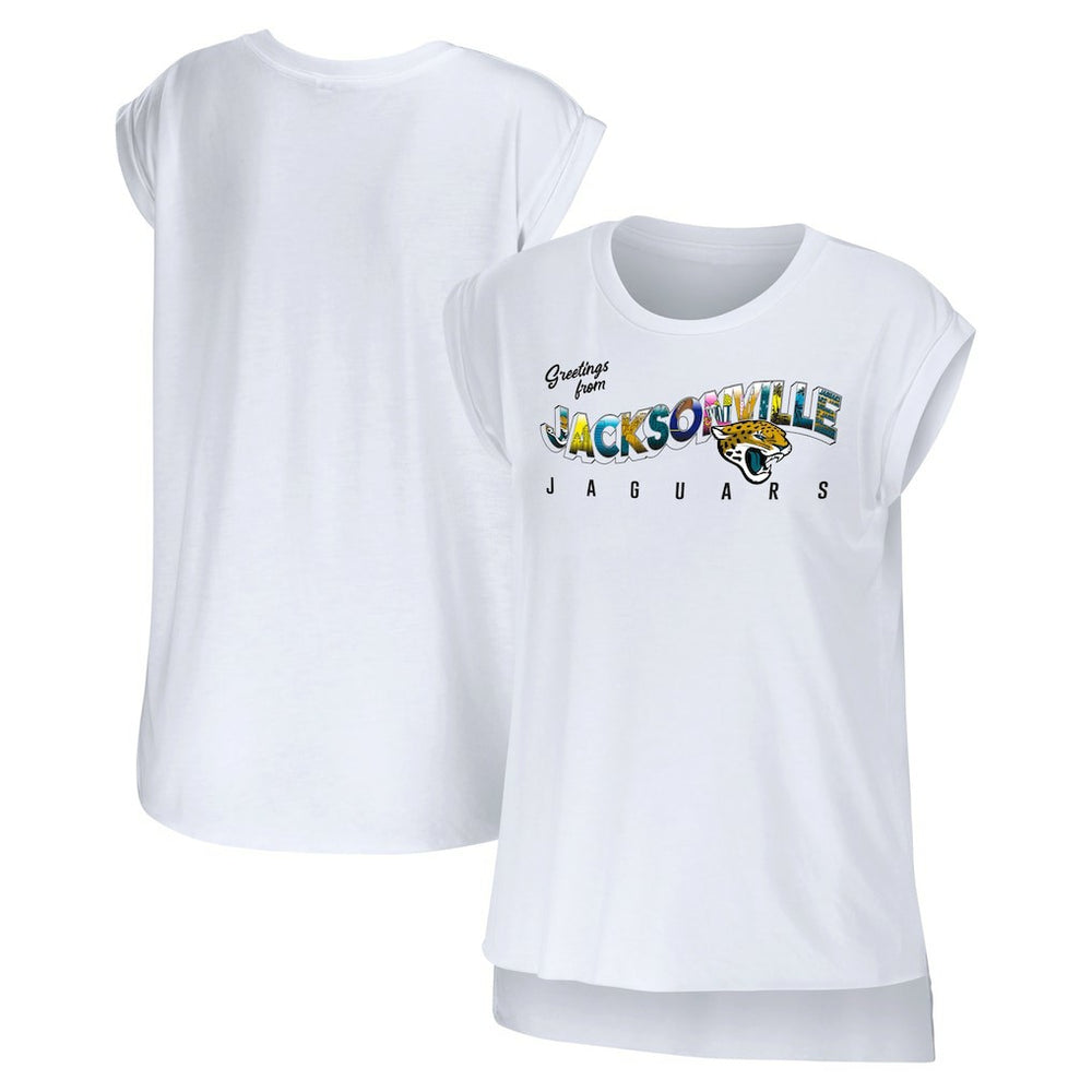 NFL Jacksonville Jaguars WEAR by Erin Andrews Women's Greetings From Muscle T-Shirt