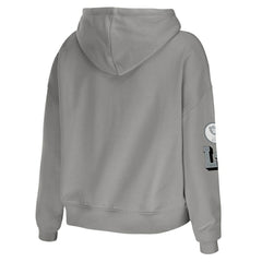 NFL Las Vegas Raiders WEAR by Erin Andrews Women's Modest Cropped Pullover Hoodie