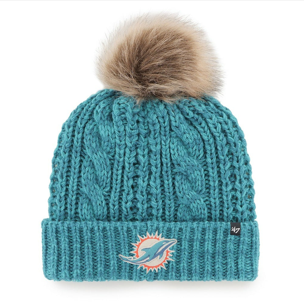 NFL Miami Dolphins '47 Women's Meeko Cuffed Knit Hat with Pom