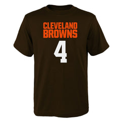 NFL Cleveland Browns Deshaun Watson Youth Mainliner Player Name & Number T-Shirt
