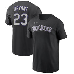 Kris Bryant Colorado Rockies Name & Number T-Shirt - Black | Nike