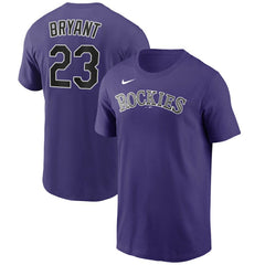 Kris Bryant Colorado Rockies Name & Number T-Shirt - Purple | Nike