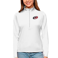 Carolina Hurricanes Antigua Women's Tribute Quarter-Zip Pullover Top