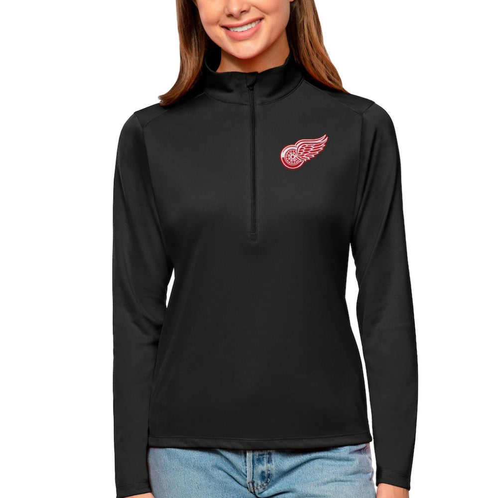 Detroit Red Wings Antigua Women's Tribute Quarter-Zip Pullover Top