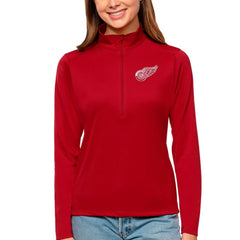 Detroit Red Wings Antigua Women's Tribute Quarter-Zip Pullover Top