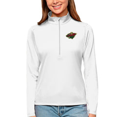 Minnesota Wild Antigua Women's Tribute Quarter-Zip Pullover Top
