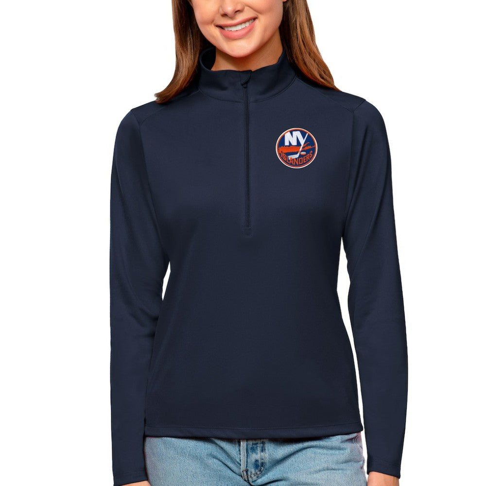 New York Islanders Antigua Women's Tribute Quarter-Zip Pullover Top