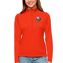 New York Islanders Antigua Women's Tribute Quarter-Zip Pullover Top
