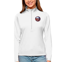 New York Islanders Antigua Women's Tribute Quarter-Zip Pullover Top