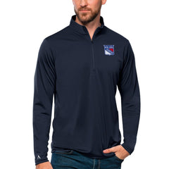New York Rangers Antigua Tribute Quarter-Zip Pullover Top