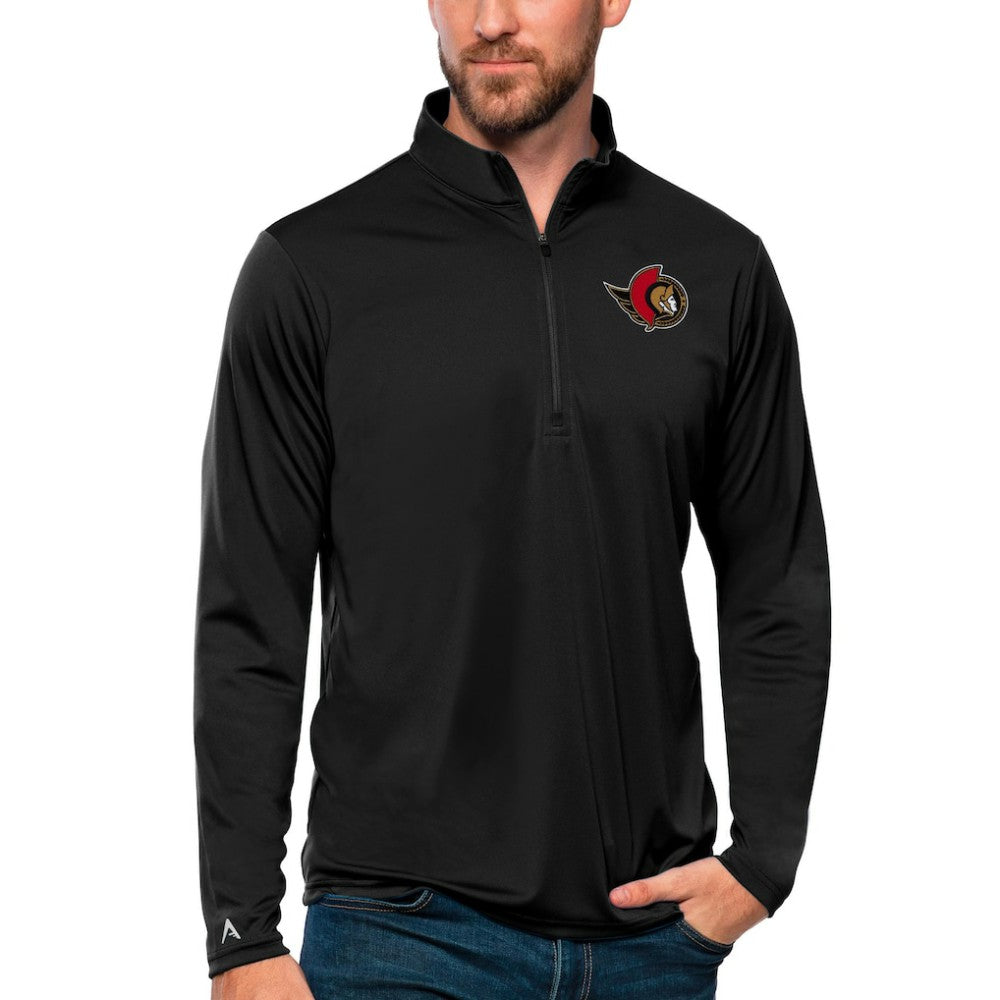 Ottawa Senators Antigua Tribute Quarter-Zip Pullover Top