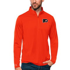 Philadelphia Flyers Antigua Tribute Quarter-Zip Pullover Top