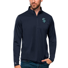 Seattle Kraken Antigua Tribute Quarter-Zip Pullover Top