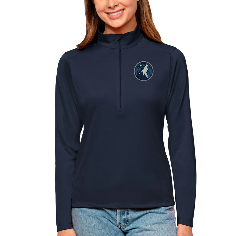 Minnesota Timberwolves Antigua Women's Tribute Half-Zip Top - Navy for sale