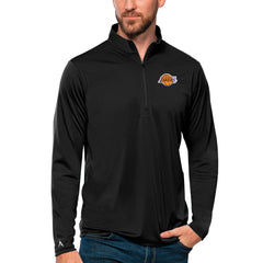 Los Angeles Lakers Antigua Tribute Quarter-Zip Pullover Top - Black discount
