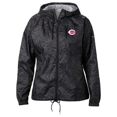 Cincinnati Reds Women's Flash Forward Full-Zip Windbreaker Jacket - Black | Columbia