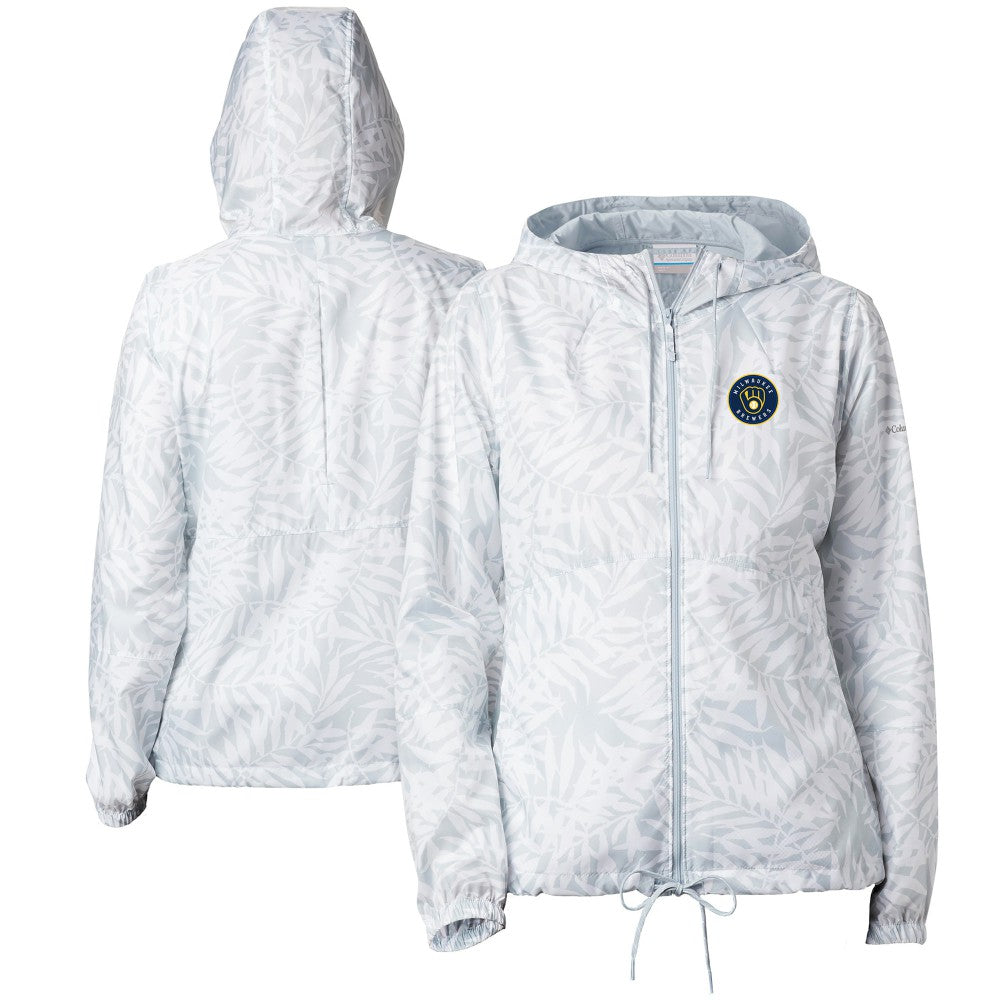 Milwaukee Brewers Women's Flash Forward Full-Zip Windbreaker Jacket - Gray | Columbia