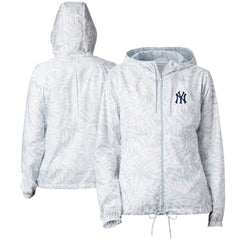 New York Yankees Women's Flash Forward Full-Zip Windbreaker Jacket - Gray | Columbia