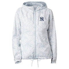New York Yankees Women's Flash Forward Full-Zip Windbreaker Jacket - Gray | Columbia