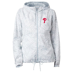 Philadelphia Phillies Women's Flash Forward Full-Zip Windbreaker Jacket - Gray | Columbia
