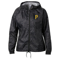 Pittsburgh Pirates Women's Team Flash Forward Full-Zip Windbreaker Jacket - Black | Columbia