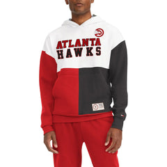 Atlanta Hawks Tommy Jeans Andrew Split Pullover Hoodie - White/Red on sale