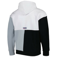 Brooklyn Nets Tommy Jeans Andrew Split Pullover Hoodie - White/Black on sale