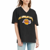 Los Angeles Lakers Tommy Jeans Women's Ashley V-Neck T-Shirt - Black cheap