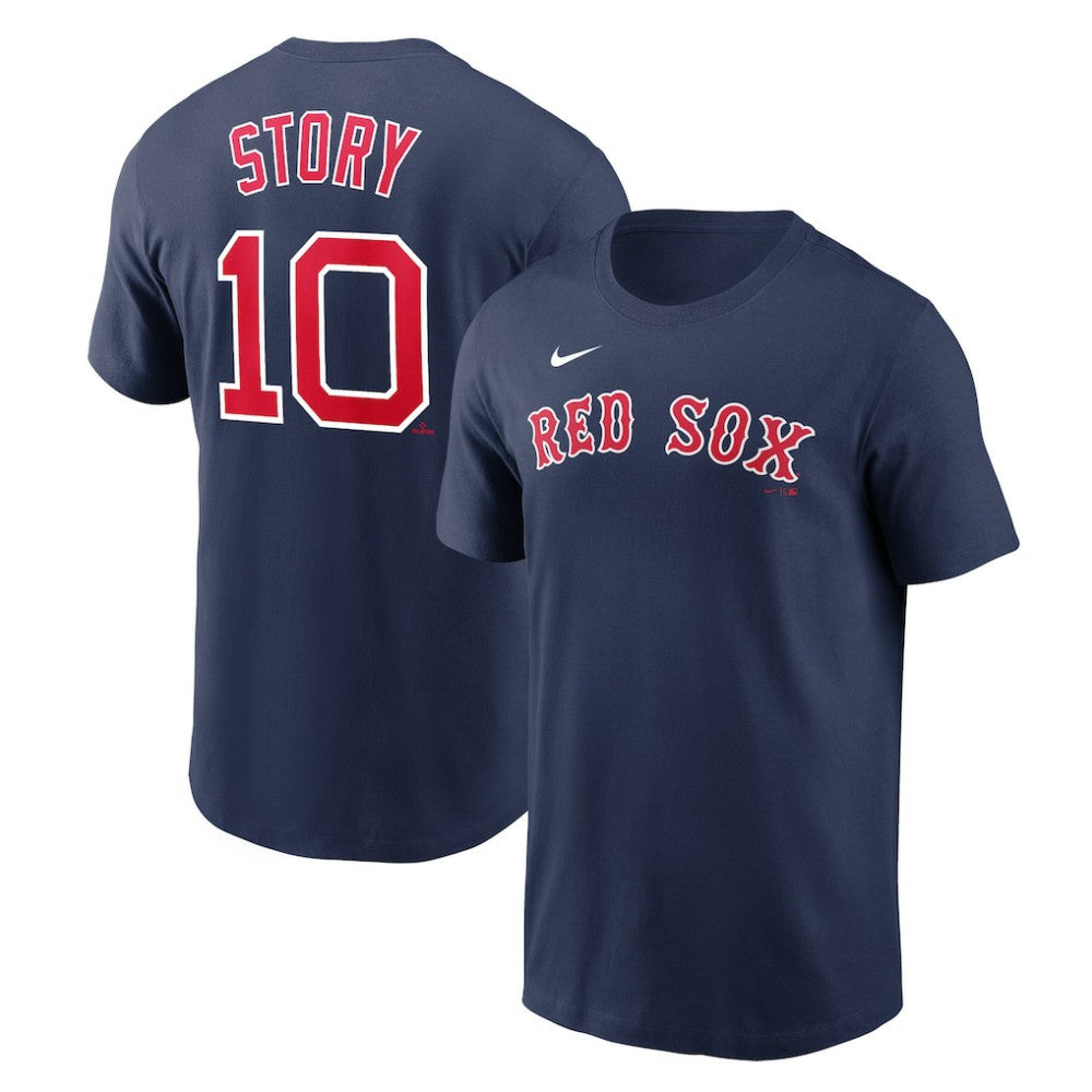 Trevor Story Boston Red Sox Name & Number T-Shirt - Navy | Nike