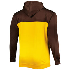 San Diego Padres Big & Tall Yoke Full-Zip Hoodie - Brown/Gold