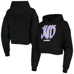 Phoenix Suns Lusso Women's Layla World Tour Cropped Pullover Hoodie - Black online