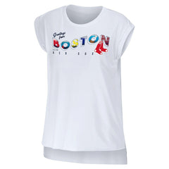 Boston Red Sox WEAR by Erin Andrews Women's Greetings From T-Shirt - White