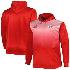 Cincinnati Reds Fade Sublimated Fleece Pullover Hoodie - Red