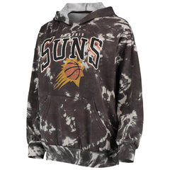 Phoenix Suns Majestic Threads Women's Burble Tie-Dye Tri-Blend Pullover Hoodie - Black shop