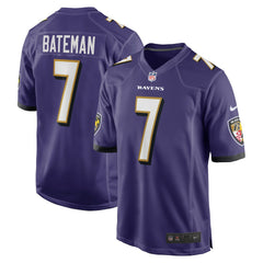 NFL Baltimore Ravens Rashod Bateman Game Player Jersey