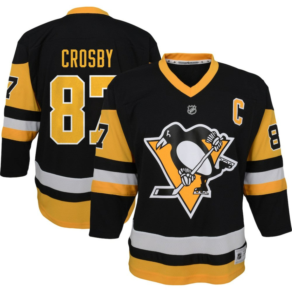 Sidney Crosby Pittsburgh Penguins Youth Captain Patch Home Replica Player Jersey