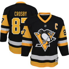 Sidney Crosby Pittsburgh Penguins Youth Captain Patch Home Replica Player Jersey
